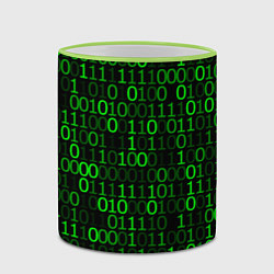 Кружка 3D Бинарный Код Binary Code, цвет: 3D-светло-зеленый кант — фото 2