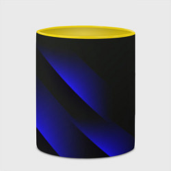 Кружка 3D Blue Fade 3D Синий градиент, цвет: 3D-белый + желтый — фото 2
