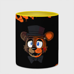 Кружка 3D FNAF - ФРЕДДИ Краска, цвет: 3D-белый + желтый — фото 2