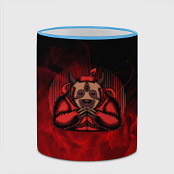 Кружка 3D Дьявольский ленивец Devilish sloth, цвет: 3D-небесно-голубой кант — фото 2