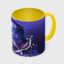 Кружка 3D Raiden Shogun ETERNITY, цвет: 3D-белый + желтый