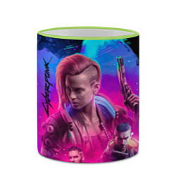 Кружка 3D Vi Ви Cyberpunk 2077, цвет: 3D-светло-зеленый кант — фото 2