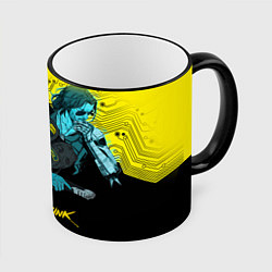 Кружка 3D Ви и Джонни Cyberpunk 2077 Vi johnny, цвет: 3D-черный кант
