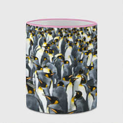 Кружка 3D Пингвины Penguins, цвет: 3D-розовый кант — фото 2