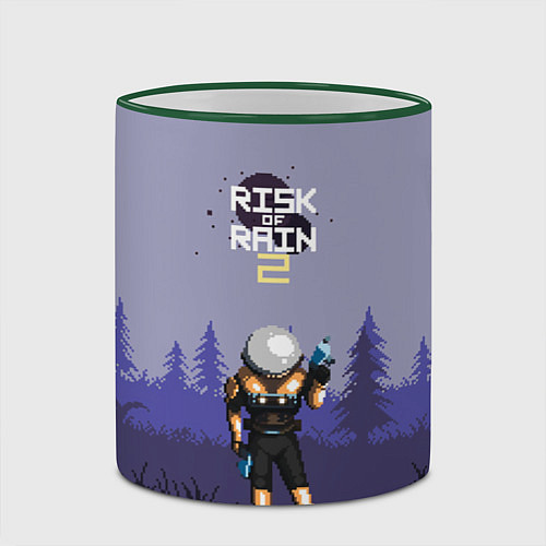 Кружка цветная Риск оф Рэйн 2 / 3D-Зеленый кант – фото 2