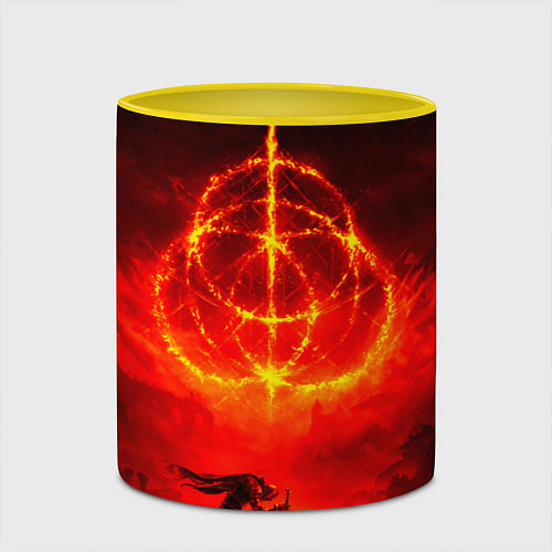Кружка цветная ELDER RING / 3D-Белый + желтый – фото 2
