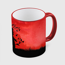 Кружка 3D Red JC, цвет: 3D-красный кант