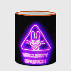 Кружка 3D Five Nights at Freddys: Security Breach логотип, цвет: 3D-оранжевый кант — фото 2
