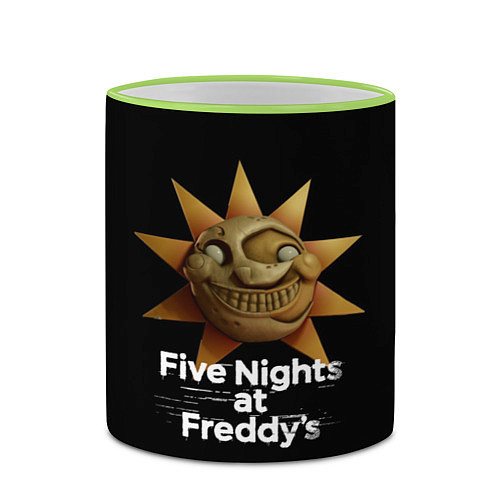 Кружка цветная Five Nights at Freddys: Security Breach Воспитател / 3D-Светло-зеленый кант – фото 2