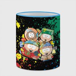 Кружка 3D Мультфильм Южный парк персонажи South Park, цвет: 3D-небесно-голубой кант — фото 2
