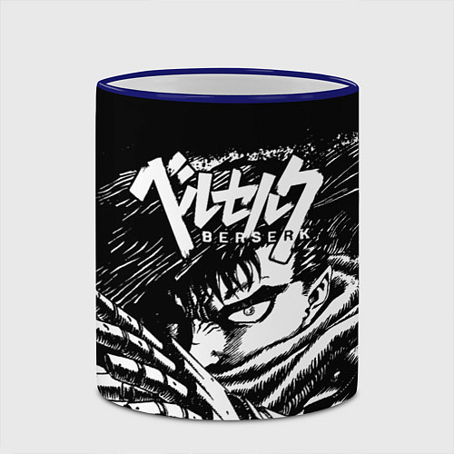 Кружка цветная ГАТС BERSERK БЕРСЕРК / 3D-Синий кант – фото 2