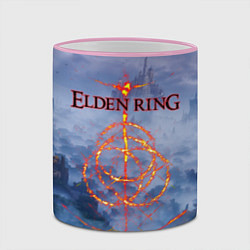 Кружка 3D Elden Ring, Logo, цвет: 3D-розовый кант — фото 2