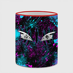 Кружка 3D ГЛАЗА АКАЗЫ ГЛИТЧ, цвет: 3D-красный кант — фото 2