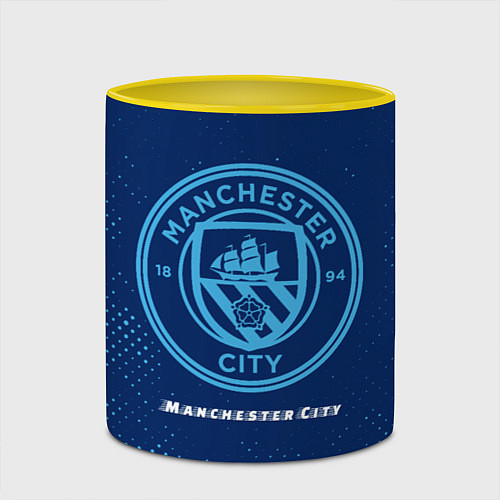 Кружка цветная MANCHESTER CITY Manchester City / 3D-Белый + желтый – фото 2
