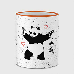 Кружка 3D BANKSY БЭНКСИ панда, цвет: 3D-оранжевый кант — фото 2