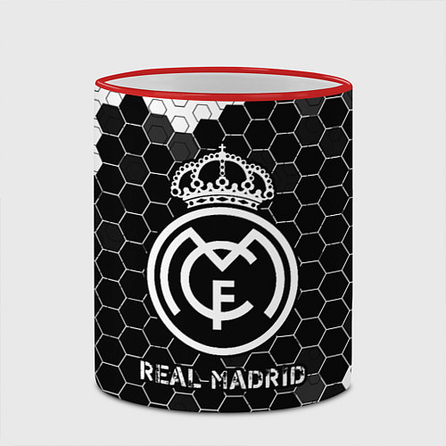 Кружка цветная REAL MADRID Real Madrid Графика / 3D-Красный кант – фото 2