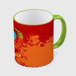 Кружка 3D Назад в СССР - Back in USSR, цвет: 3D-светло-зеленый кант