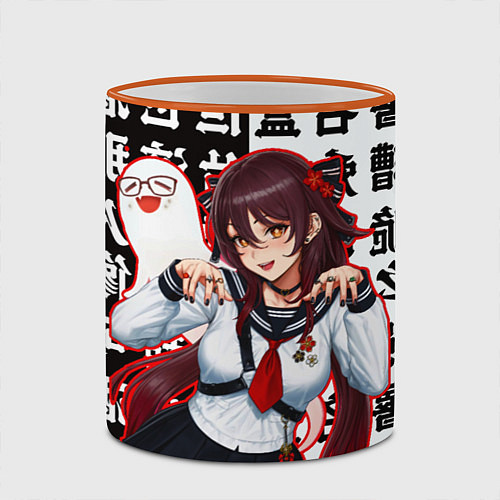 Кружка цветная Ху Тао модная Genshin Impact Геншин / 3D-Оранжевый кант – фото 2