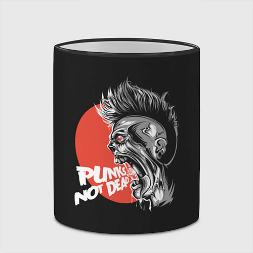 Кружка цветная PUNKS NOT DEAD - Панк / 3D-Черный кант – фото 2