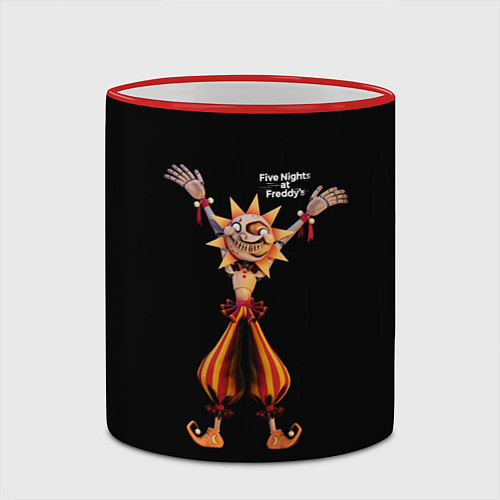 Кружка цветная Five Nights at Freddys: Security Breach Воспитател / 3D-Красный кант – фото 2