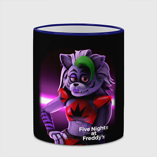 Кружка цветная Five Nights at Freddys: Security Breach Волчица Ро / 3D-Синий кант – фото 2