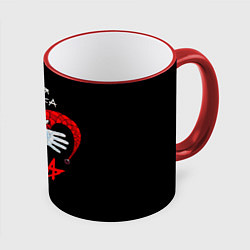 Кружка 3D АЛИСА Чёрная Метка, цвет: 3D-красный кант