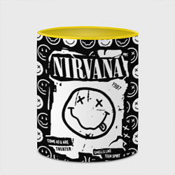 Кружка 3D NIRVANA символика, цвет: 3D-белый + желтый — фото 2