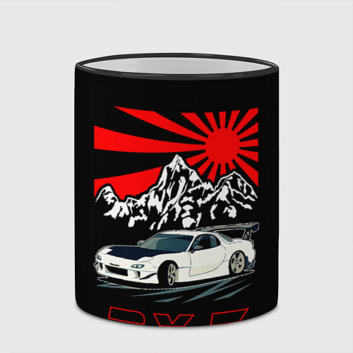 Кружка цветная Мазда RX - 7 / 3D-Черный кант – фото 2