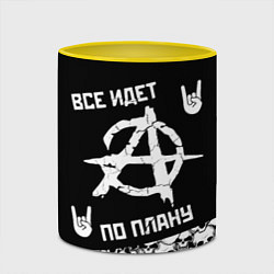 Кружка 3D Всё идёт по плану черепа, цвет: 3D-белый + желтый — фото 2