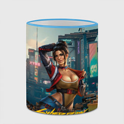 Кружка 3D Panam Cyberpunk2077 18, цвет: 3D-небесно-голубой кант — фото 2
