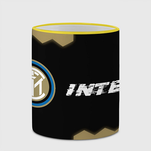 Кружка цветная INTER Inter Графика / 3D-Желтый кант – фото 2