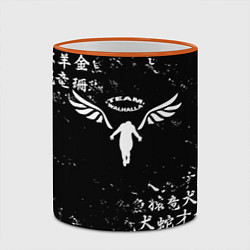 Кружка 3D WALHALLA TEAM BLACK WHITE ЛОГО ТОКИЙСКИЕ МСТИТЕЛИ, цвет: 3D-оранжевый кант — фото 2