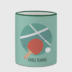 Кружка 3D TABLE TENNIS Теннис, цвет: 3D-зеленый кант — фото 2