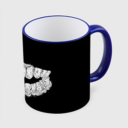 Кружка 3D Зубы Каонаси, цвет: 3D-синий кант