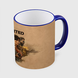Кружка 3D Uncharted Анчартед, цвет: 3D-синий кант