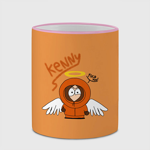 Кружка цветная Южный парк - Кенни Kenny / 3D-Розовый кант – фото 2