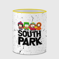 Кружка 3D Южный парк мультфильм - персонажи South Park, цвет: 3D-желтый кант — фото 2