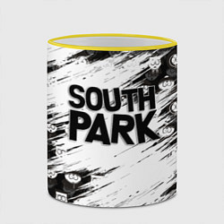 Кружка 3D Южный парк - персонажи и логотип South Park, цвет: 3D-желтый кант — фото 2