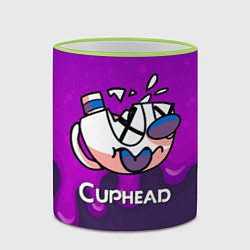 Кружка 3D Cuphead Разбитая чашечка, цвет: 3D-светло-зеленый кант — фото 2