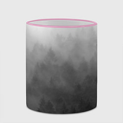 Кружка 3D Темный лес - туман, цвет: 3D-розовый кант — фото 2