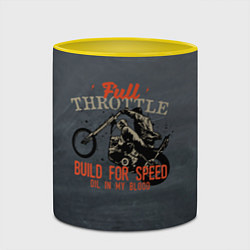 Кружка 3D Full Throttle Полный газ, цвет: 3D-белый + желтый — фото 2