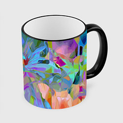 Кружка 3D Abstract color pattern Summer 2022, цвет: 3D-черный кант