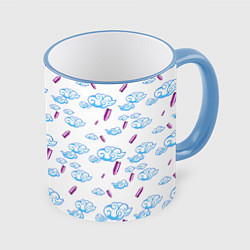 Кружка 3D ARCANE League Of Legends ТАТУИРОВКА, цвет: 3D-небесно-голубой кант