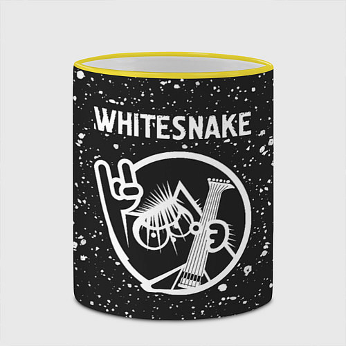 Кружка цветная Whitesnake КОТ Краска / 3D-Желтый кант – фото 2