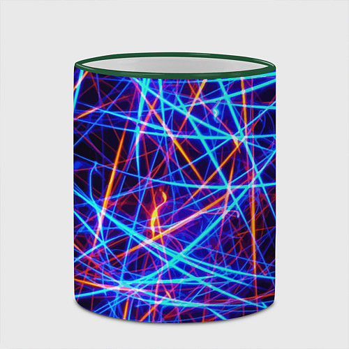 Кружка цветная Neon pattern Fashion 2055 / 3D-Зеленый кант – фото 2