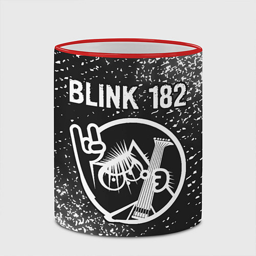 Кружка цветная Blink 182 КОТ Спрей / 3D-Красный кант – фото 2