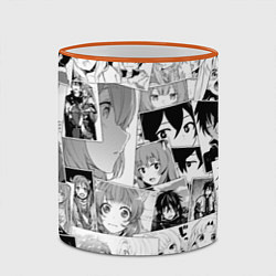 Кружка 3D Восхождение героя щита паттерн, цвет: 3D-оранжевый кант — фото 2