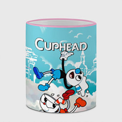 Кружка 3D Cuphead 2 чашечки, цвет: 3D-розовый кант — фото 2