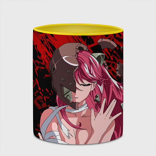 Кружка цветная Elfen Lied 3D / 3D-Белый + желтый – фото 2