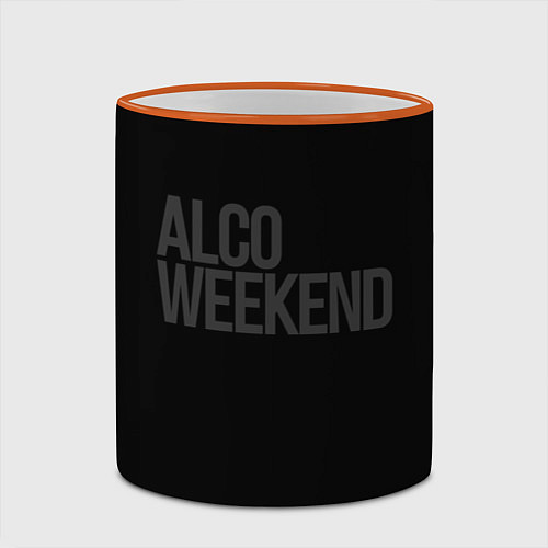 Кружка цветная Alco weekend / 3D-Оранжевый кант – фото 2